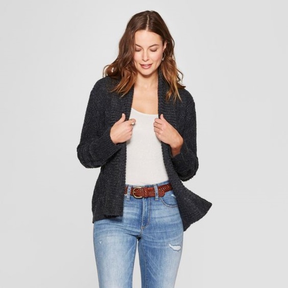 Knox Rose Sweaters - 053 NWT KNOX ROSE Blue Sparkle Cardigan Sweater sz M Women's